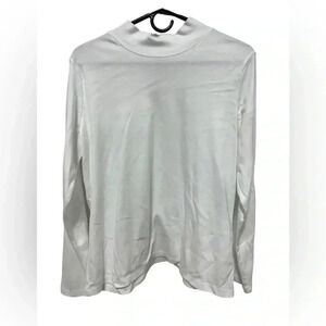 L.L. Bean 100% White Supima Long Sleeve‎ Cotton Shirt, Like New, Size XL.